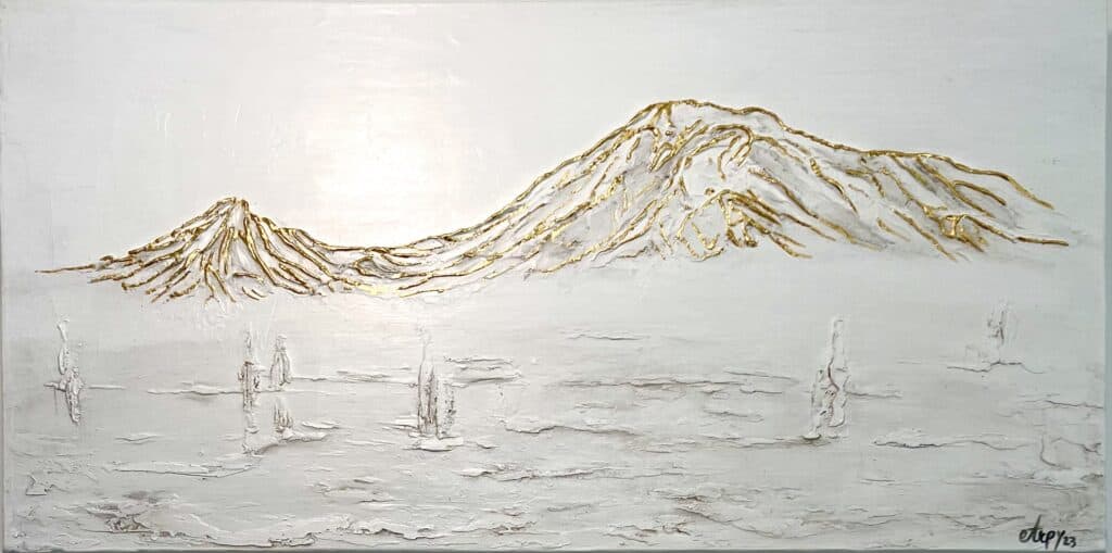 Ararat 12x24 mixed media on canvas