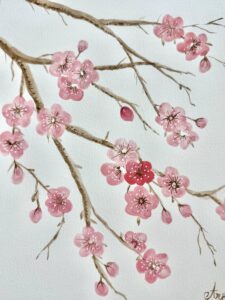 Plum blossom 10”x14” gauche